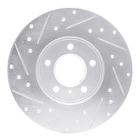 R1 Concepts R1 05-05 Buick TERRAZA Rear Right Drilled & Slotted Silver Brake Rotor