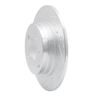 R1 Concepts R1 17-19 Kia Cadenza Rear Left Drilled & Slotted Silver Brake Rotor