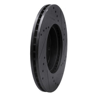 R1 Concepts R1 04-10 Chevrolet Epica (USA/Canada) Front Left Drilled & Slotted Black Brake Rotor