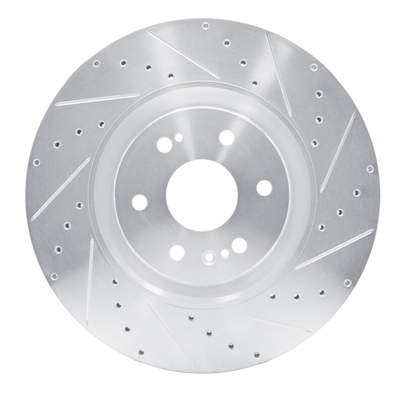 R1 Concepts R1 21-25 Cadillac Escalade Front Right Drilled & Slotted Silver Brake Rotor