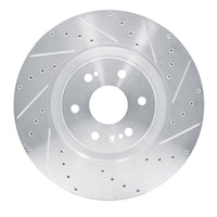 R1 Concepts R1 21-25 Cadillac Escalade Front Right Drilled & Slotted Silver Brake Rotor
