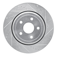 R1 Concepts R1 12-25 Dodge Durango Rear Right Drilled & Slotted Silver Brake Rotor
