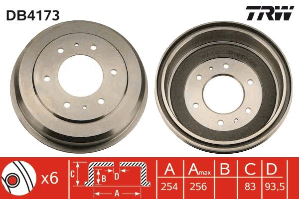 TRW MOTO DB4173 Brake Drum