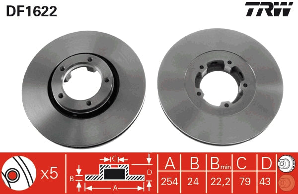TRW MOTO DF1622 Brake Disc