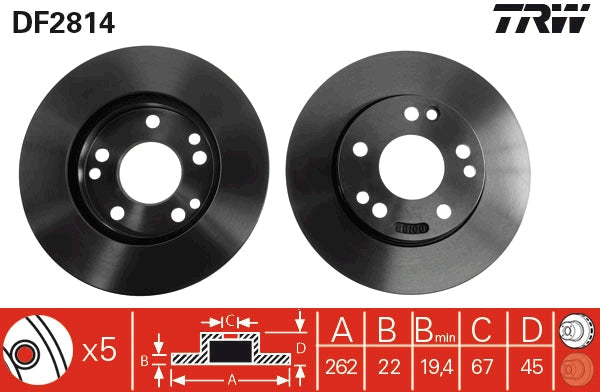 TRW MOTO DF2814 Brake Disc
