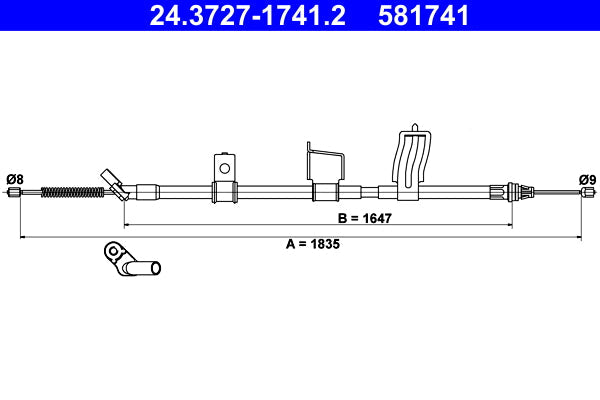 BOSCH 1987482581 Parking Brake Cable Pull