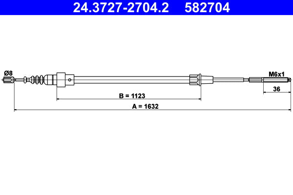 BOSCH 1987477062 Parking Brake Cable Pull