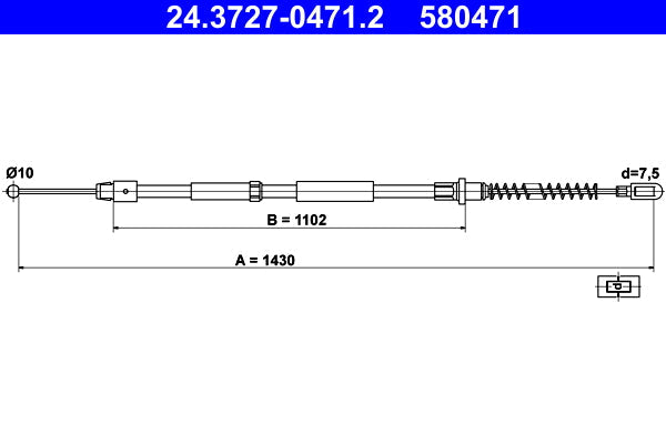 BOSCH 1987482241 Parking Brake Cable Pull