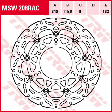 TRW MOTO MSW208RAC Brake Disc