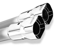 Borla Universal Polished Tip Single Oval Rolled Angle-Cut w/Clamp (inlet 2 1/4in. Outlet 3 5/8 x 2 1