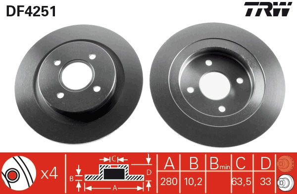 TRW MOTO DF4251 Brake Disc