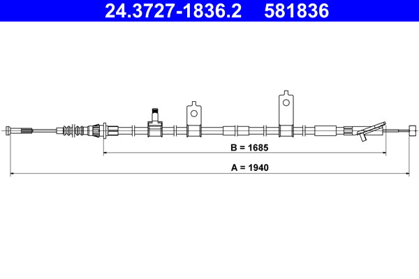 BOSCH 1987477529 Parking Brake Cable Pull