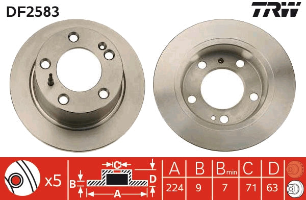 TRW MOTO DF2583 Brake Disc