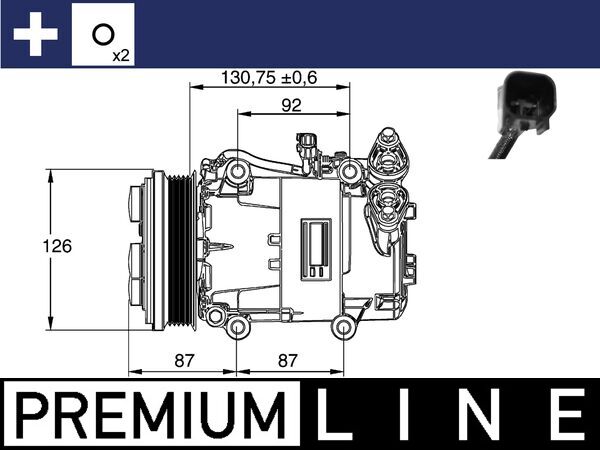 MAHLE ACP54000P Air Conditioning Compressor