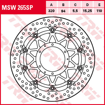 TRW MOTO MSW265SP Brake Disc