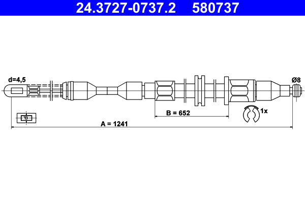 BOSCH 1987482458 Parking Brake Cable Pull