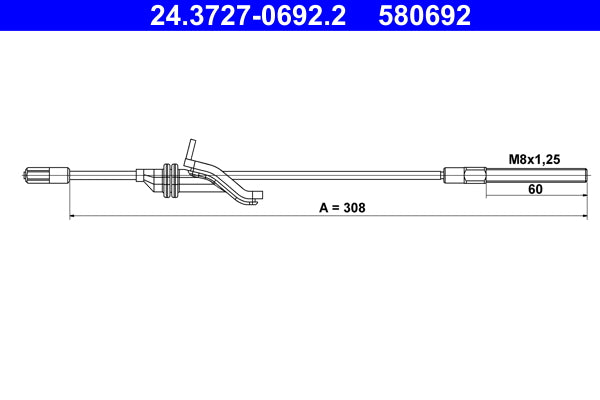 BOSCH 1987477692 Parking Brake Cable Pull