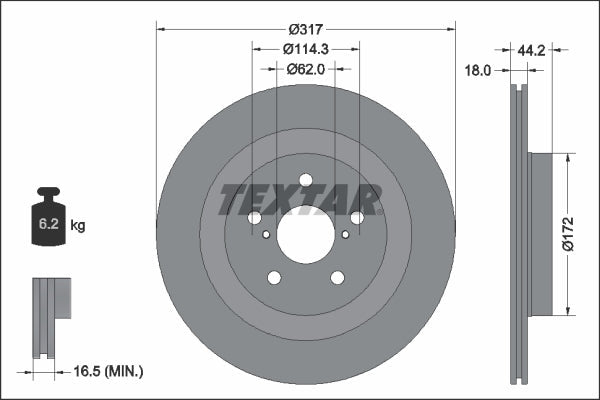 TEXTAR 92343103 Brake Disc