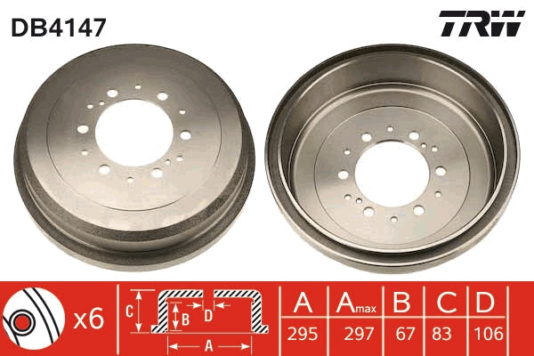 TRW MOTO DB4147 Brake Drum