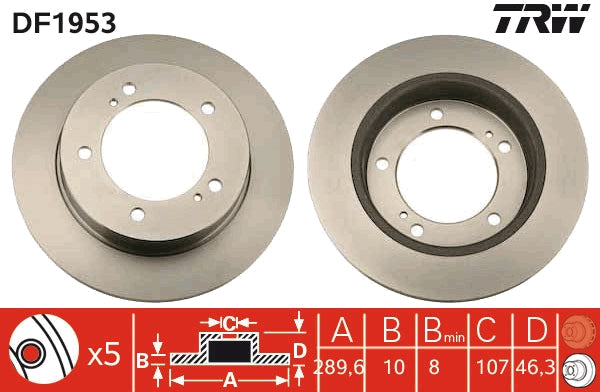 TRW MOTO DF1953 Brake Disc