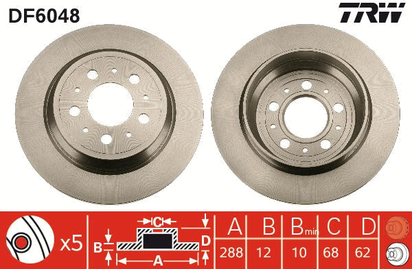 TRW MOTO DF6048 Brake Disc