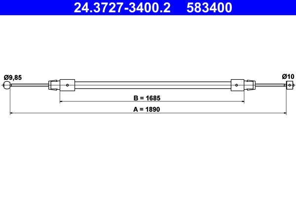 BOSCH 1987477880 Parking Brake Cable Pull