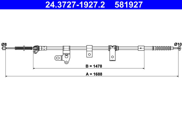 BOSCH 1987482658 Parking Brake Cable Pull