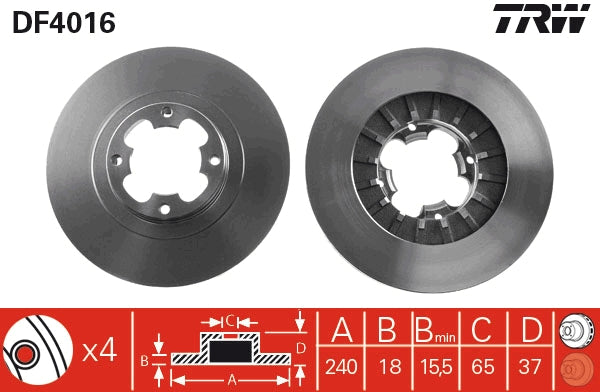 TRW MOTO DF4016 Brake Disc