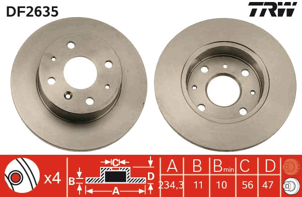 TRW MOTO DF2635 Brake Disc