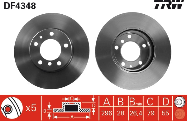 TRW MOTO DF4348 Brake Disc