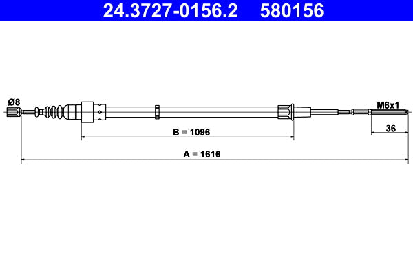BOSCH 1987482103 Parking Brake Cable Pull