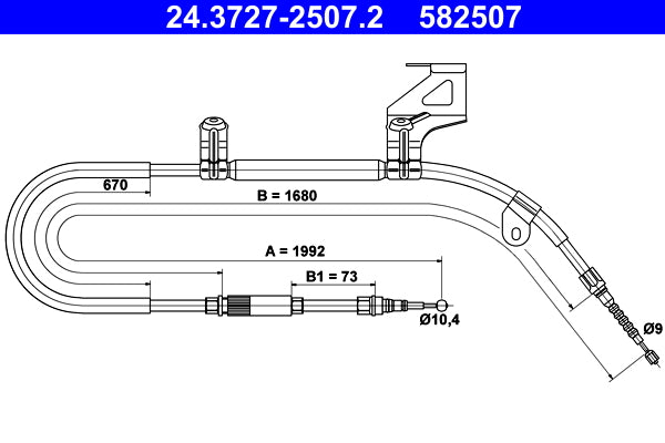 BOSCH 1987482743 Parking Brake Cable Pull