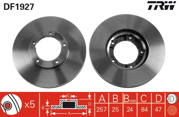 TRW MOTO DF1927 Brake Disc