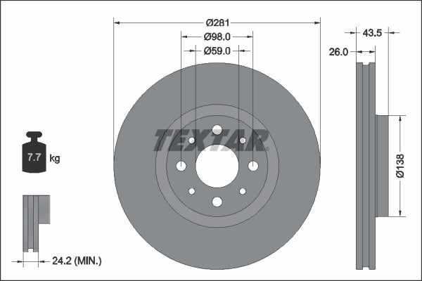 TEXTAR 92344703 Brake Disc