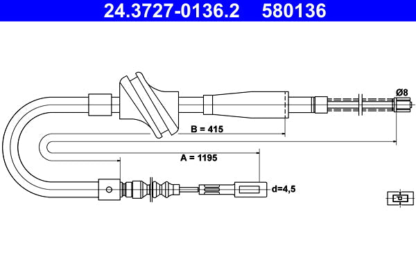 BOSCH 1987477600 Parking Brake Cable Pull