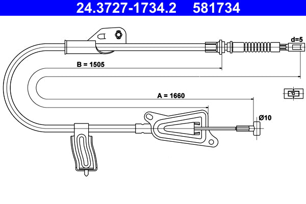 BOSCH 1987482166 Parking Brake Cable Pull