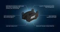 PAGID PGD-S1287C01001-12 RSC 1 FRONT BRAKE PADS DODGE VIPER SRT-10 - Pagid Racing RSC highlights