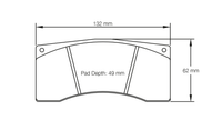 PAGID PGD-E159544010-7 RS 44 FRONT BRAKE PADS PEUGEOT 208 R5 (2012) - Pagid shape S1595 line drawing