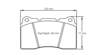 PAGID PGD-E248729010 RSL 29 REAR BRAKE PADS ASTON MARTIN DB11 (2016)   - Pagid shape S2487 line drawing