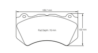 Pagid S8083C01B01 Brake Pad S8083 RSC 1 (bedded) - Pagid shape S8083 line drawing