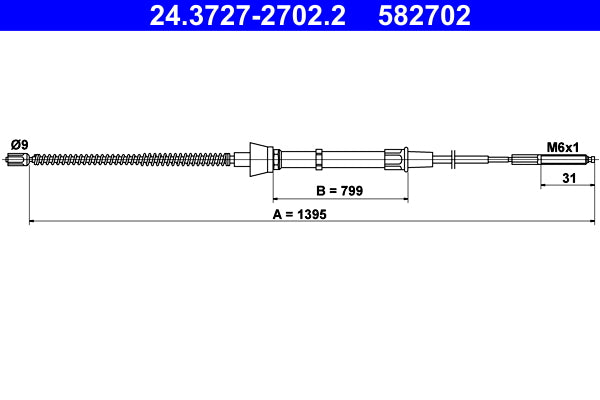 BOSCH 1987482379 Parking Brake Cable Pull