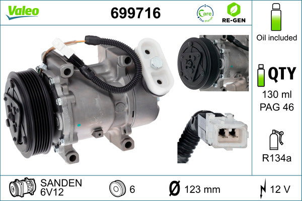 VALEO VAL699716 Air Conditioning Compressor