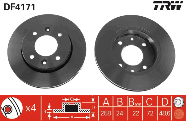 TRW MOTO DF4171 Brake Disc