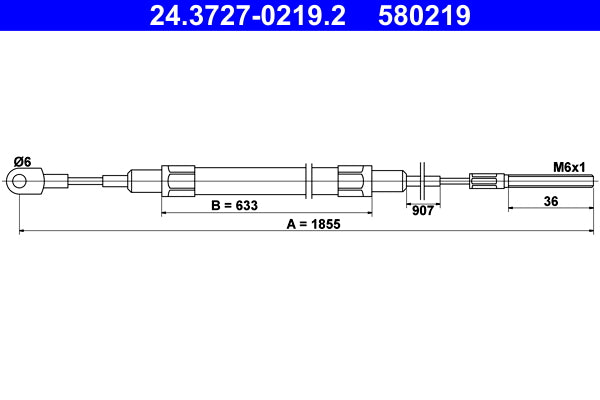 BOSCH 1987477562 Parking Brake Cable Pull