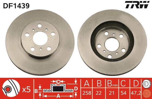 TRW MOTO DF1439 Brake Disc