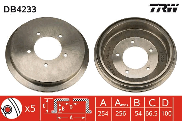 TRW MOTO DB4233 Brake Drum