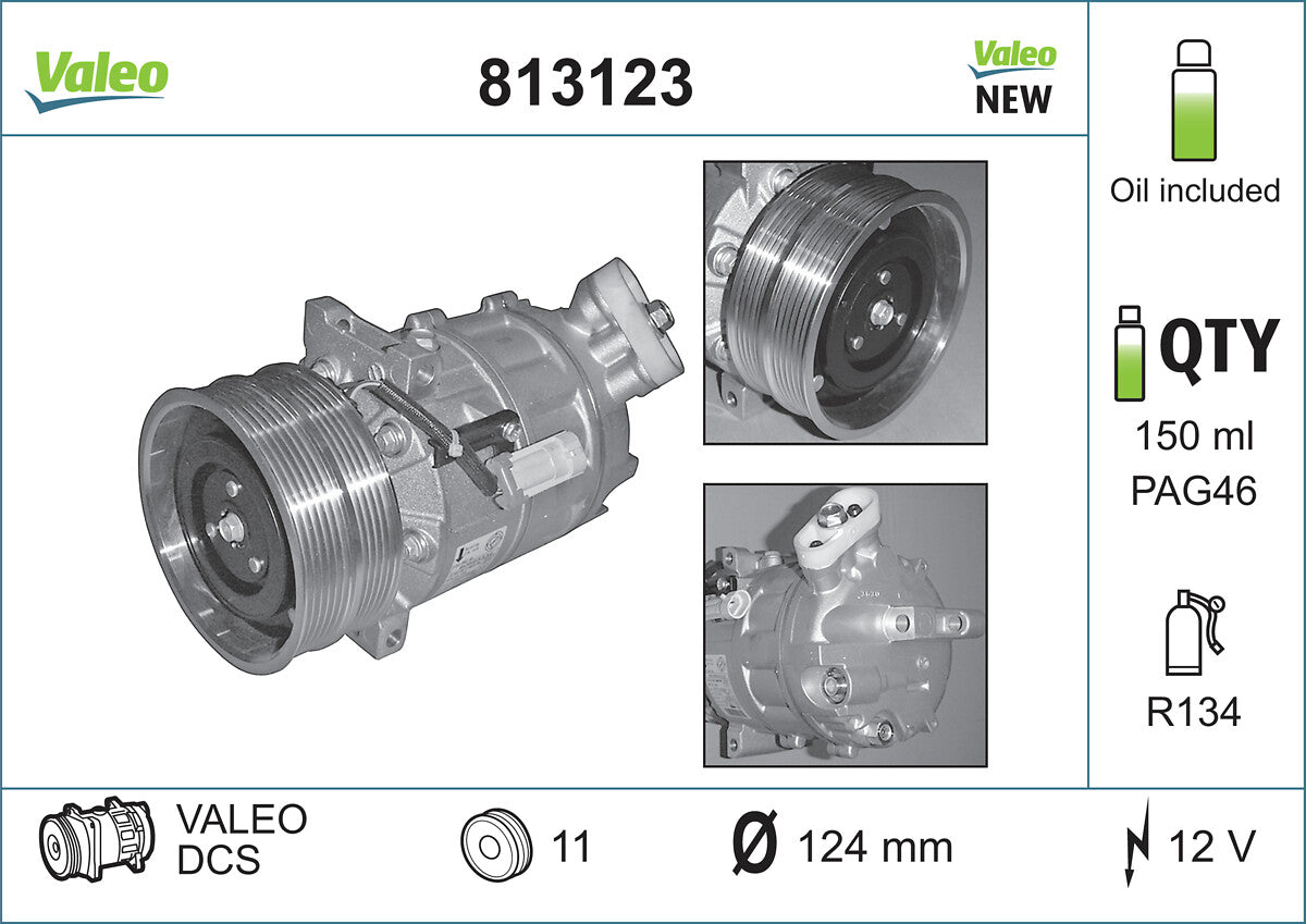 VALEO VAL813123 Air Conditioning Compressor