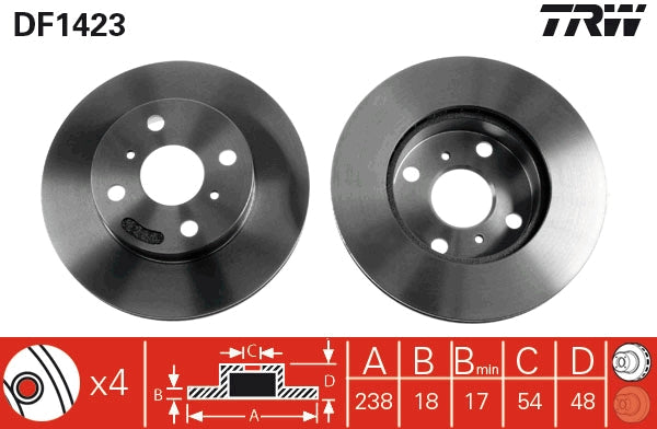 TRW MOTO DF1423 Brake Disc