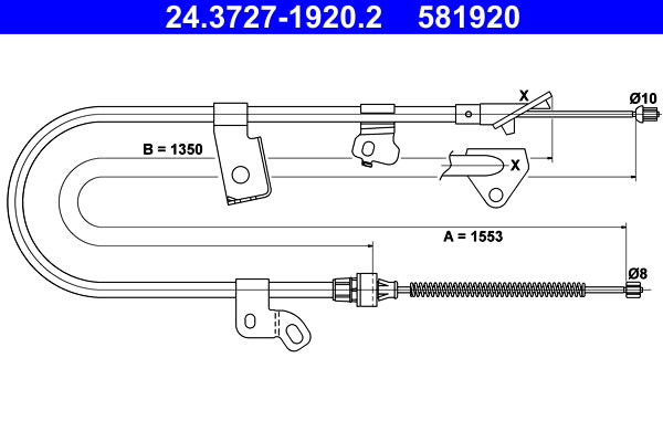 BOSCH 1987477923 Parking Brake Cable Pull