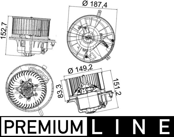 Mahle AB149000P - Interior Blower